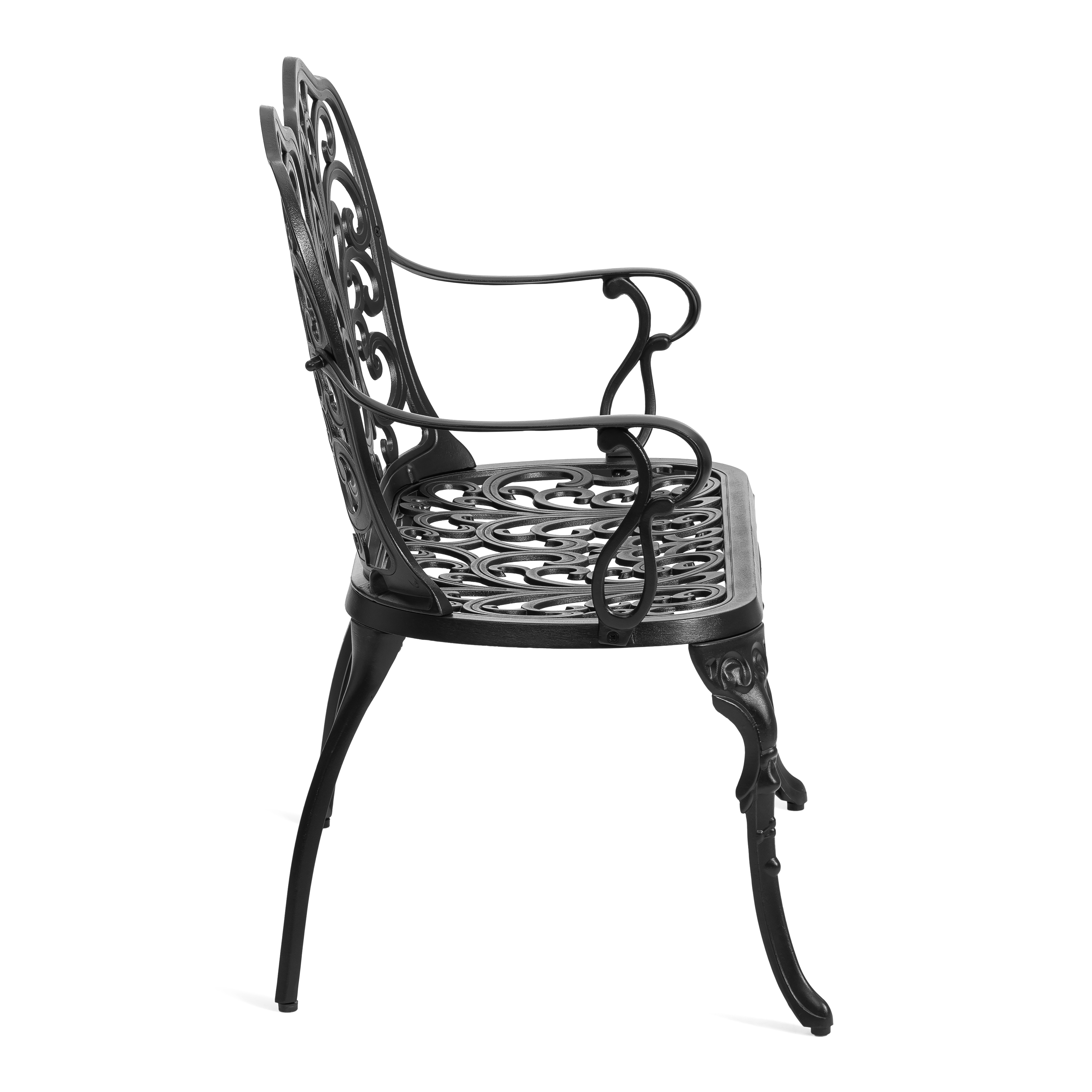 Садовая скамья TETCHAIR Симфония алюминий черный - фото 3
