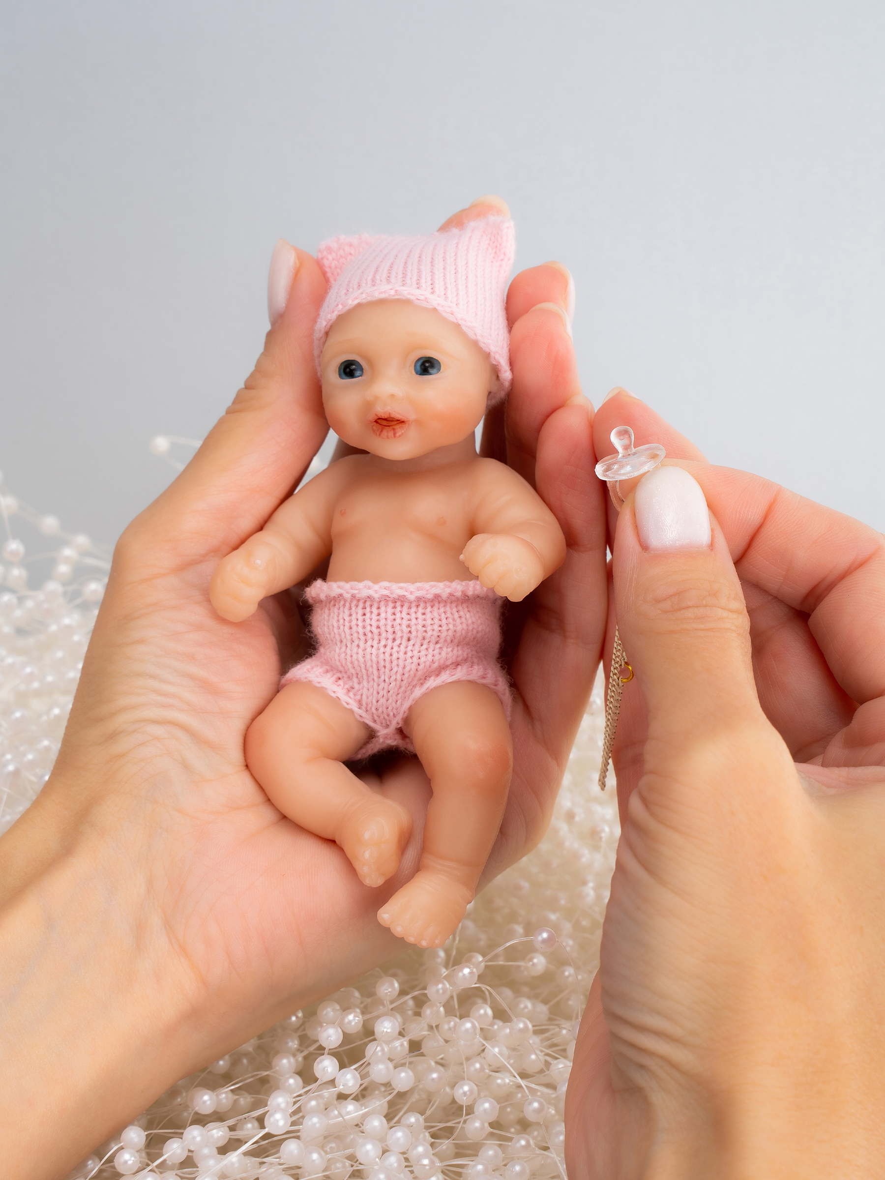 Кукла мини Magic Manufactory Magic baby Пупс Reborn розовый высота 12 см 4631162180888 - фото 23