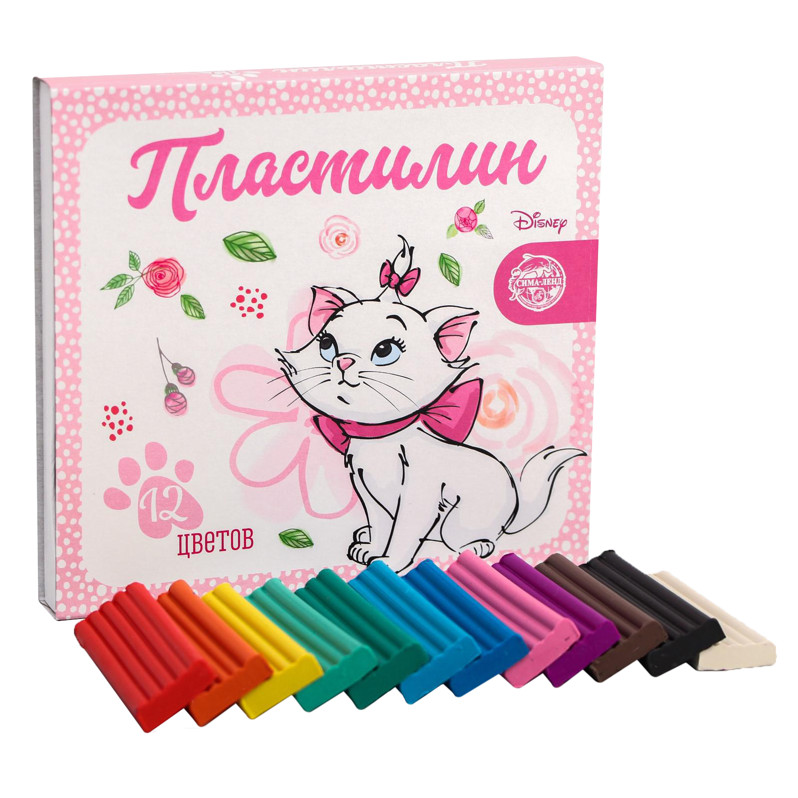 Пластилин Disney 12 цв. - фото 1