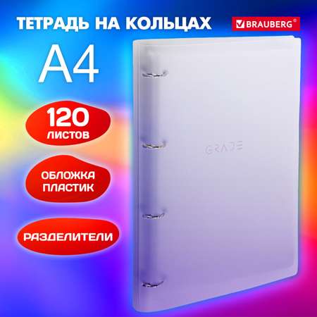 Тетрадь со сменным блоком Brauberg клетка 120 лист.
