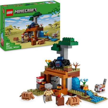 Конструктор LEGO Minecraft Экспедиция рудник Броненосец блочный