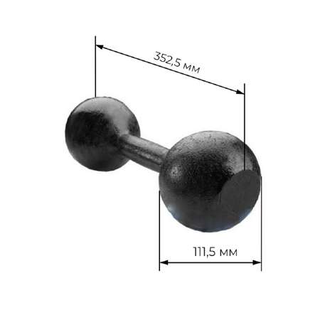 Гантель Титан KMS sport литая чугунная 11,0 кг