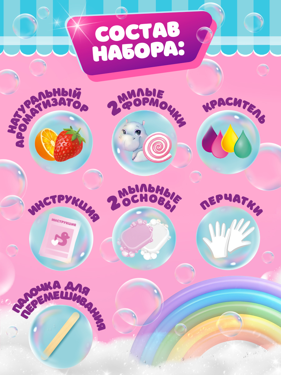 Набор KIKI Бегемотик мыло в ассортименте - фото 2