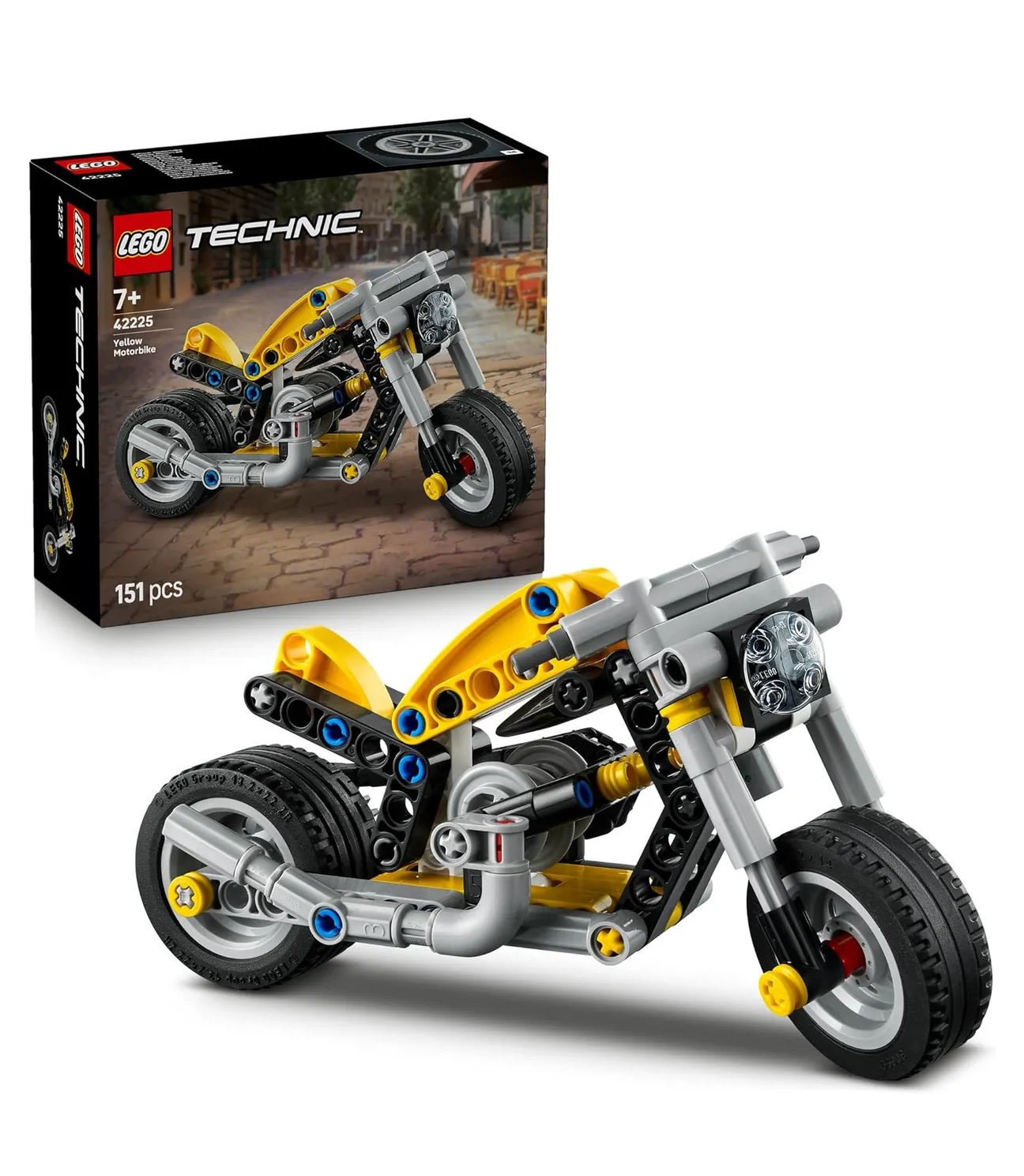 Конструктор LEGO Technic Желтый мотоцикл 151 дет. - фото 4