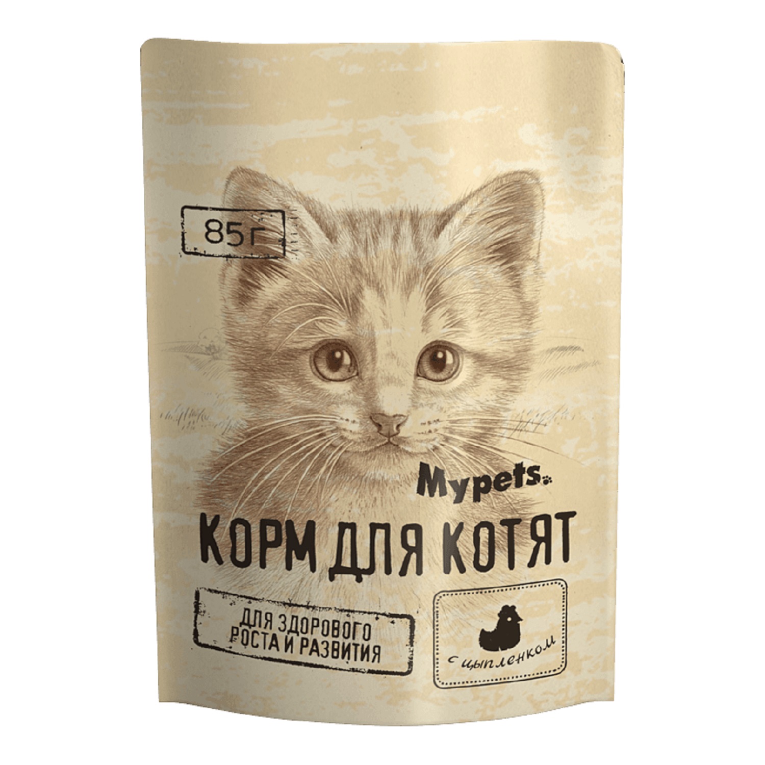 Корм для котят Mypets с цыпленком 85г - фото 1