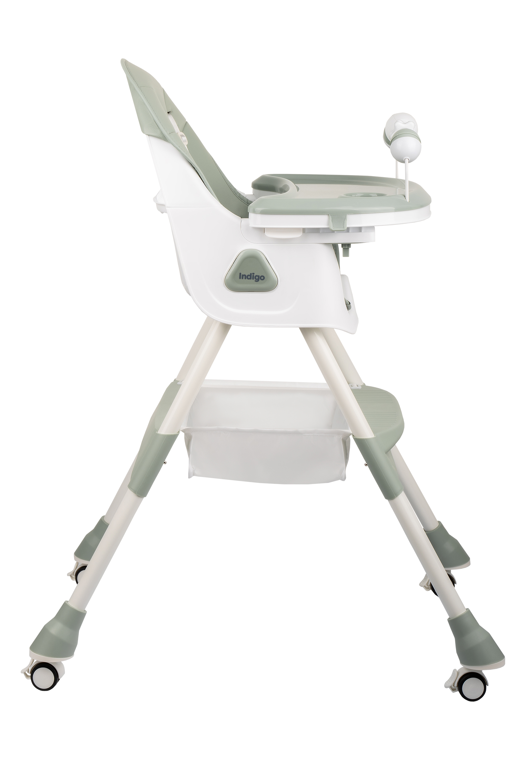 Стульчик для кормления Indigo Corn зеленый-серый - фото 3