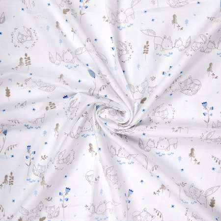 Муслиновая пеленка Daisy 130х130см Лисички