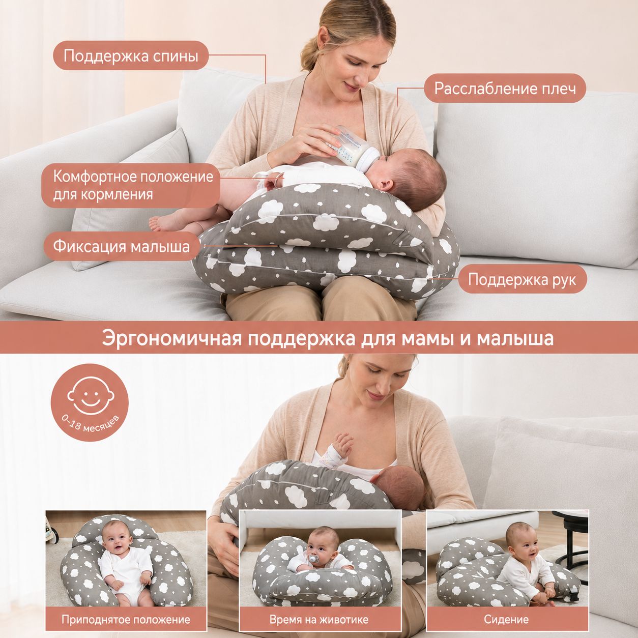 Подушка для кормления Momcozy 1 шт. - фото 2