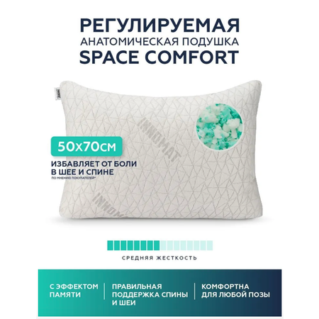 Ортопедическая подушка Innomat Space comfort Original 50х70