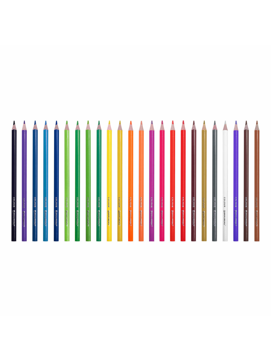 Карандаши цветные Brauberg 24 шт. - фото 10