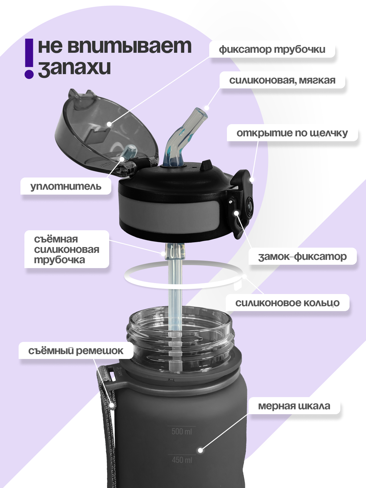 Бутылка UZSPACE 350 мл - фото 6
