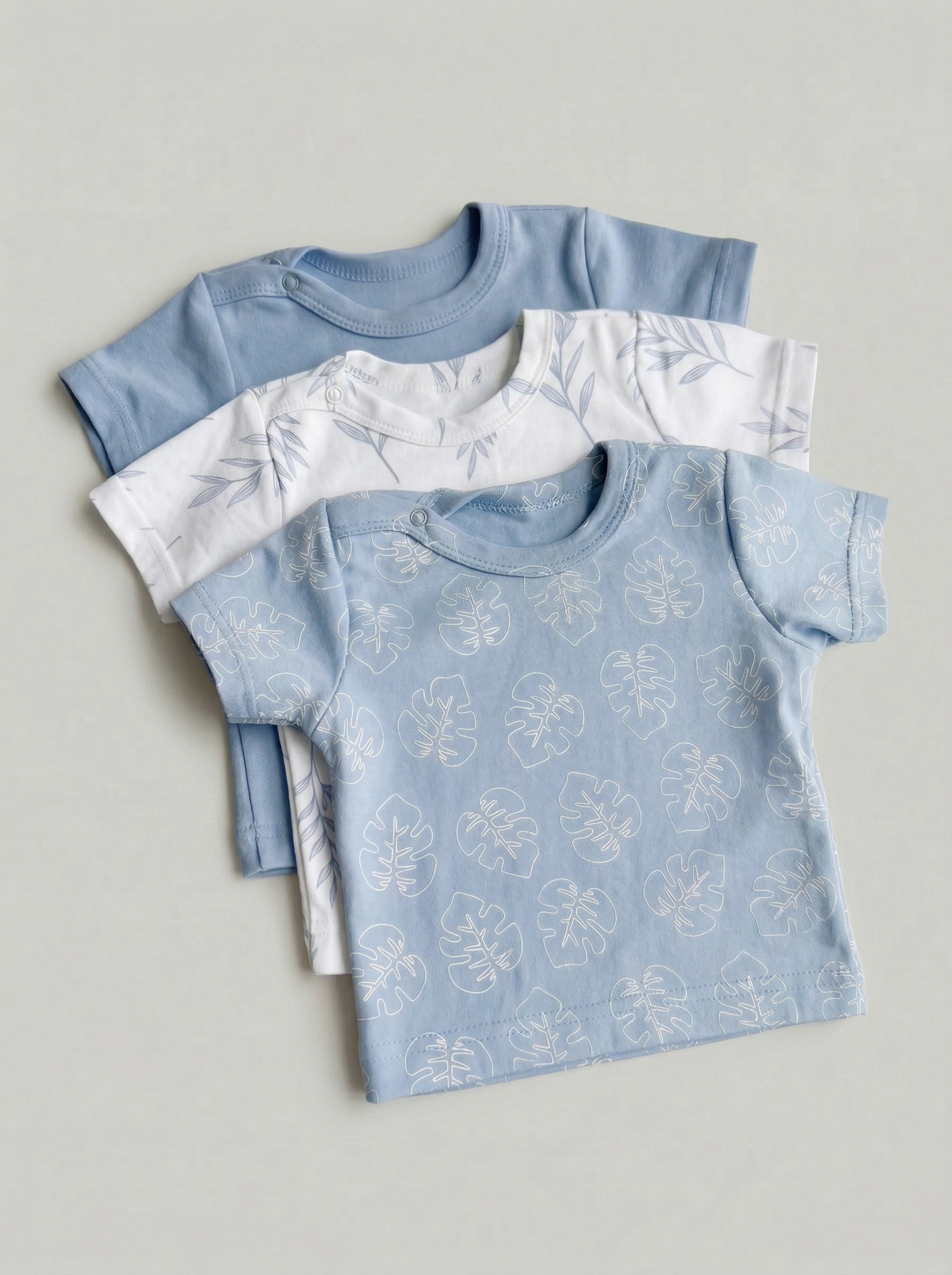 Футболка 3 шт Супер Пупс нбр/3пр/футб/синийветочкилисточки - фото 1