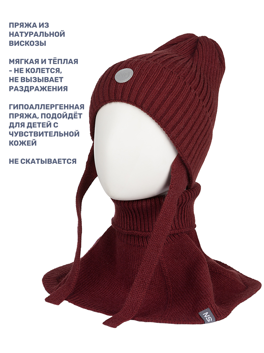 Комплект шапка и манишка NIKASTYLE 12з16024 паприка - фото 3