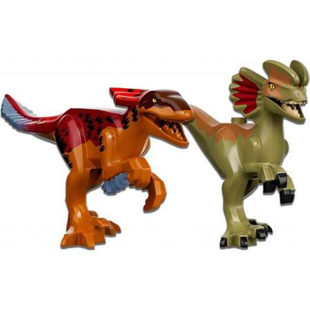 Конструктор LEGO Jurassic World Перевозка ПирорапторДилофозавр блочный