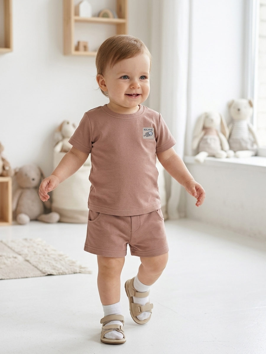 Изображение товара Костюм на лето для новорожденных Эскимо с шортами и футболкой Изображение товара Костюм на лето для новорожденных Эскимо с шортами и футболкой