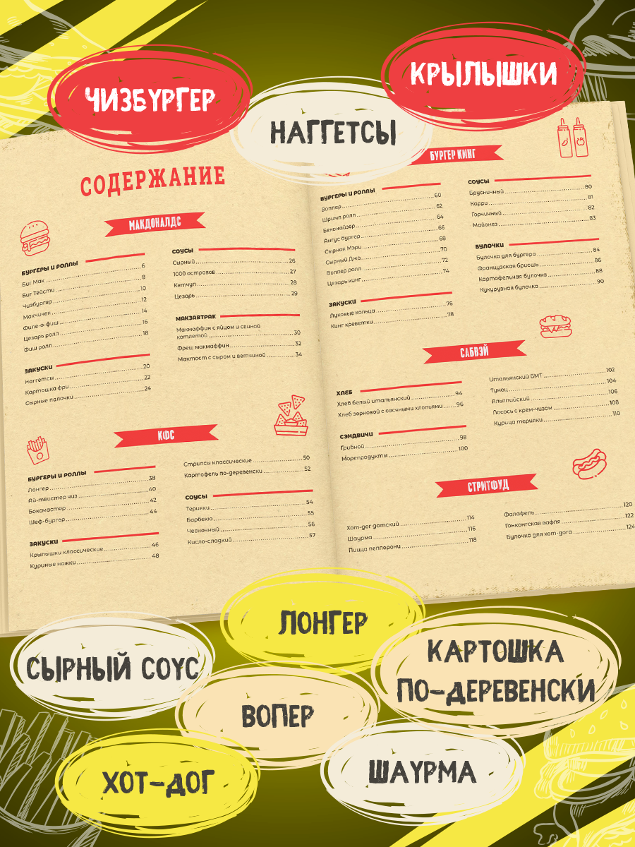 Книга рецептов True Books Space "Тот самый фастфуд" - фото 3