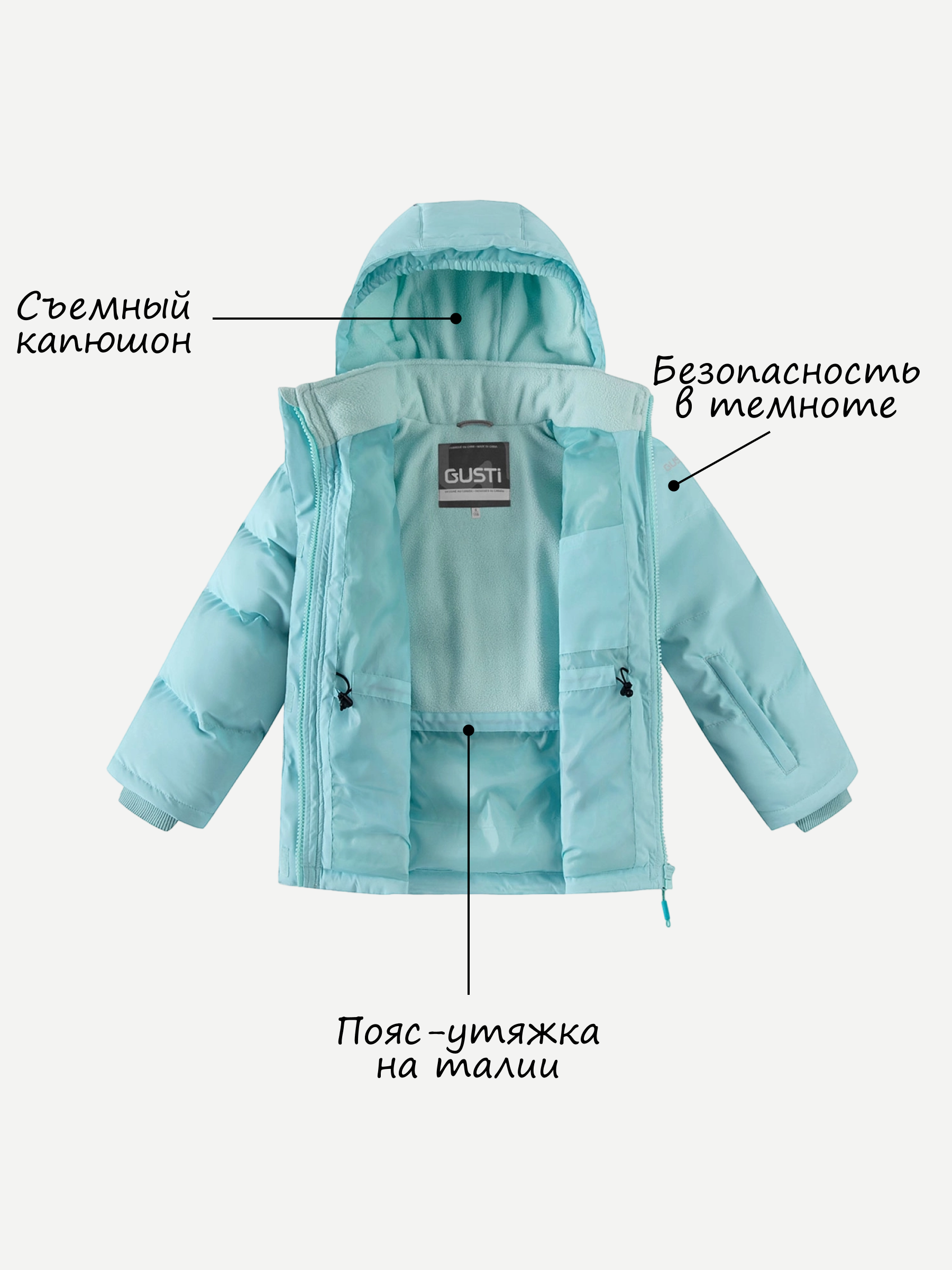 Парка GUSTI GW5GJ520-AZURE - фото 4