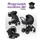 Коляска 3в1 Farfello для новорожденных черный