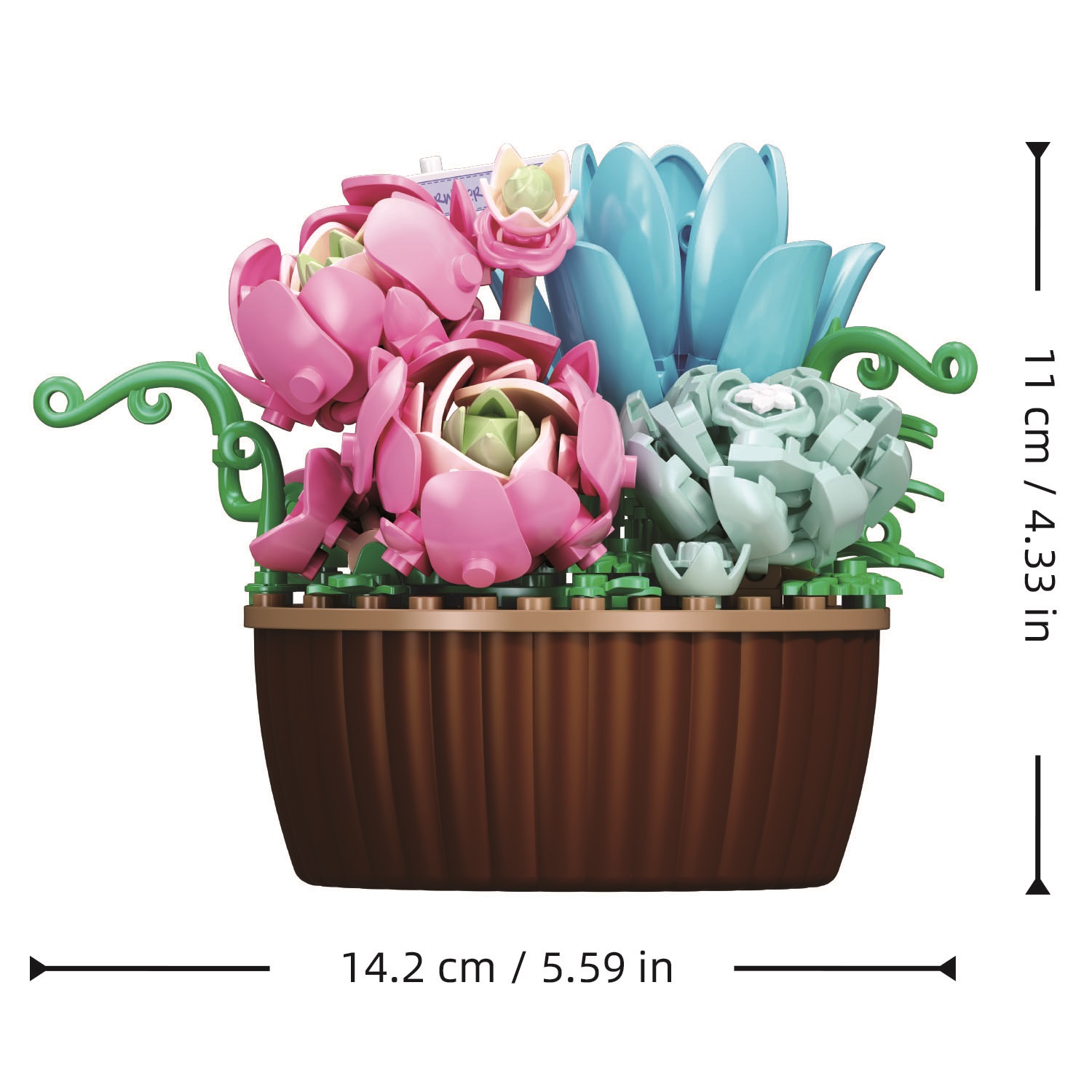 Конструктор SLUBAN Фиолетовые суккуленты - фото 4