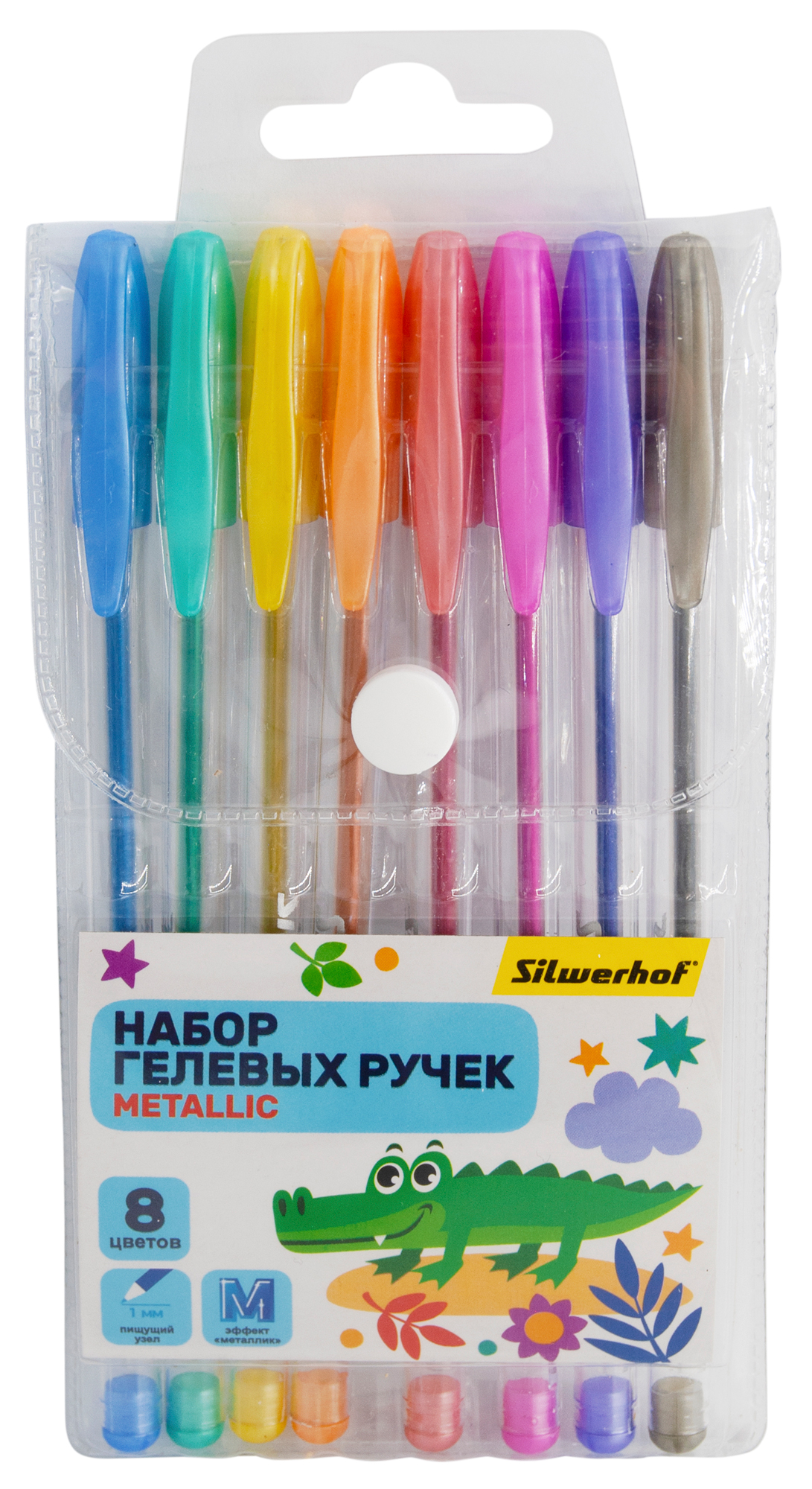 Ручка гелевая Silwerhof 8 шт. - фото 4