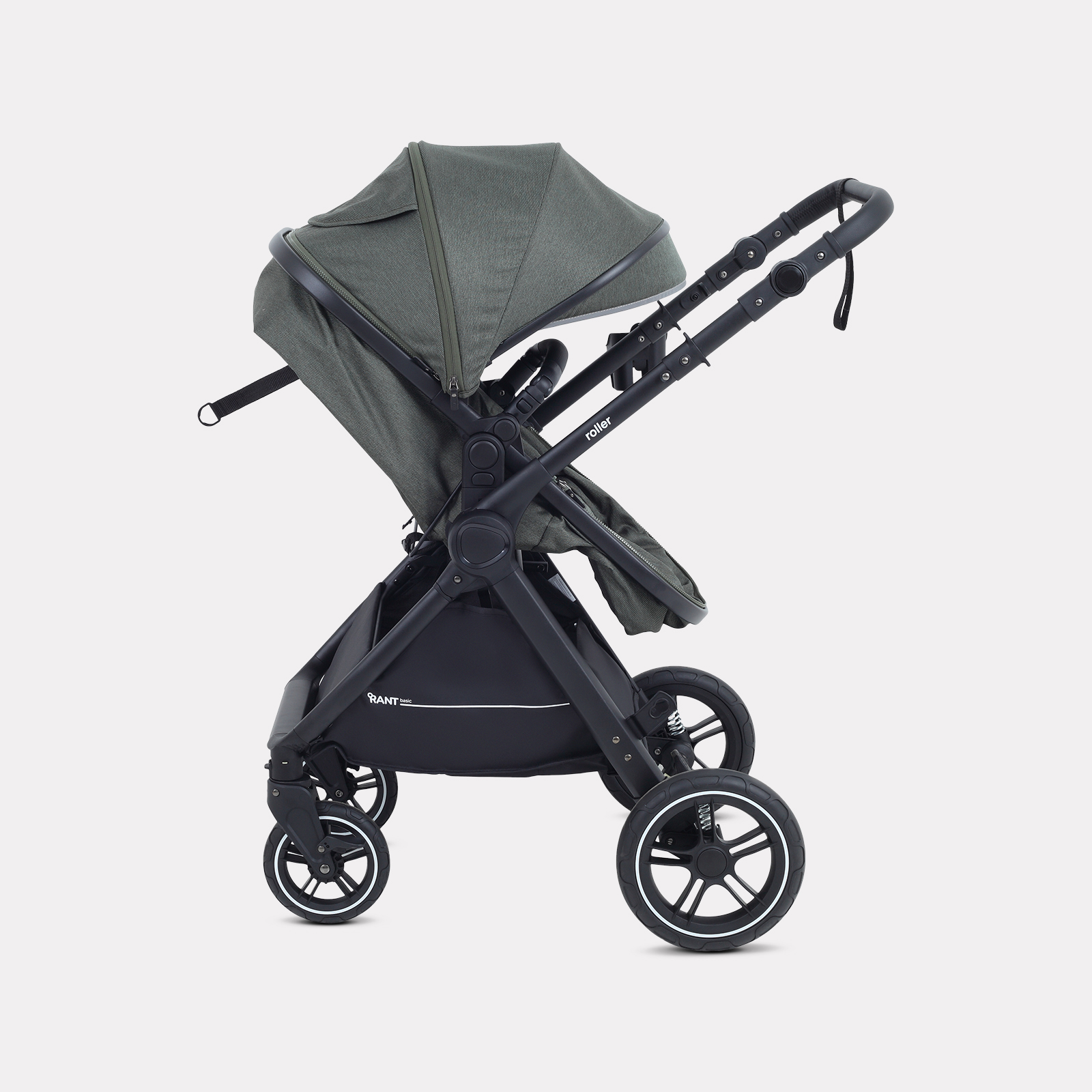 Коляска трансформер Rant Basic Roller 2в1, olive зеленый - фото 11