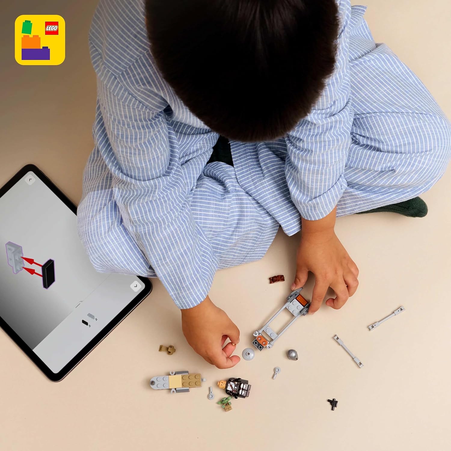 Конструктор LEGO Star Wars Мандалорец и спидер-байк 58 дет. - фото 9