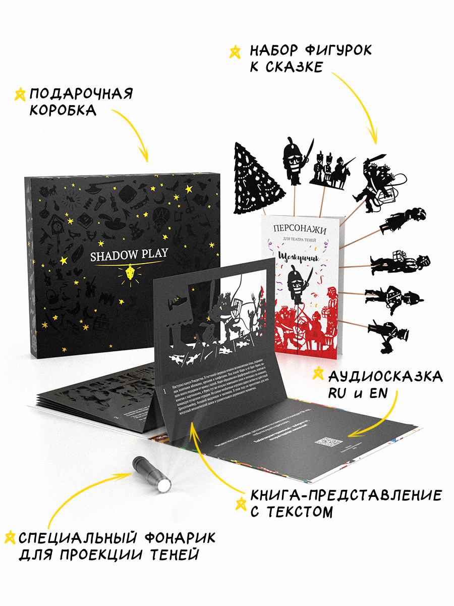 Настольная игра Театр теней/SHADOW PLAY Набор 5в1 Щелкунчик - фото 4