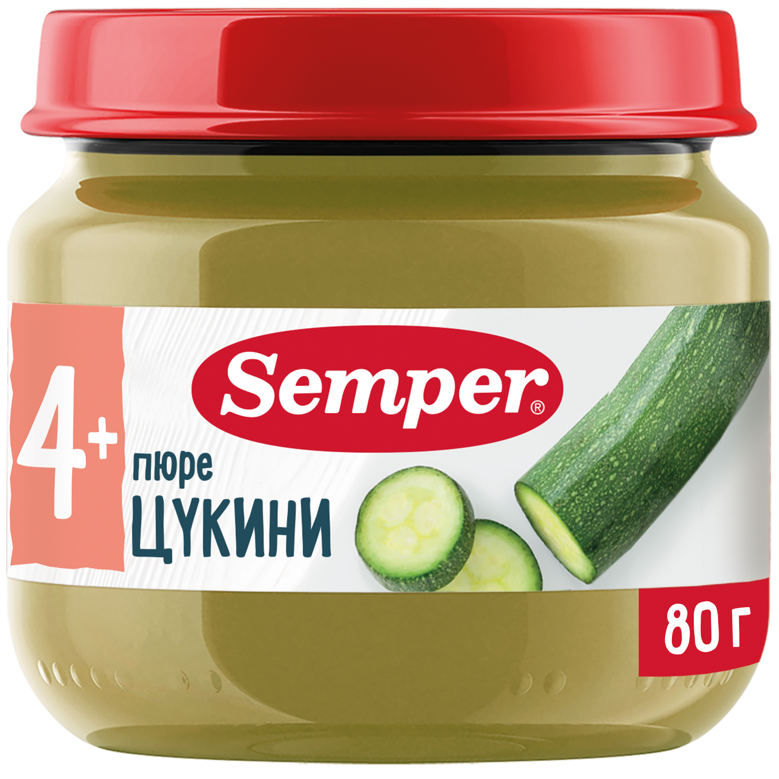 Пюре Semper Цукини с 4 мес 80 г - фото 1