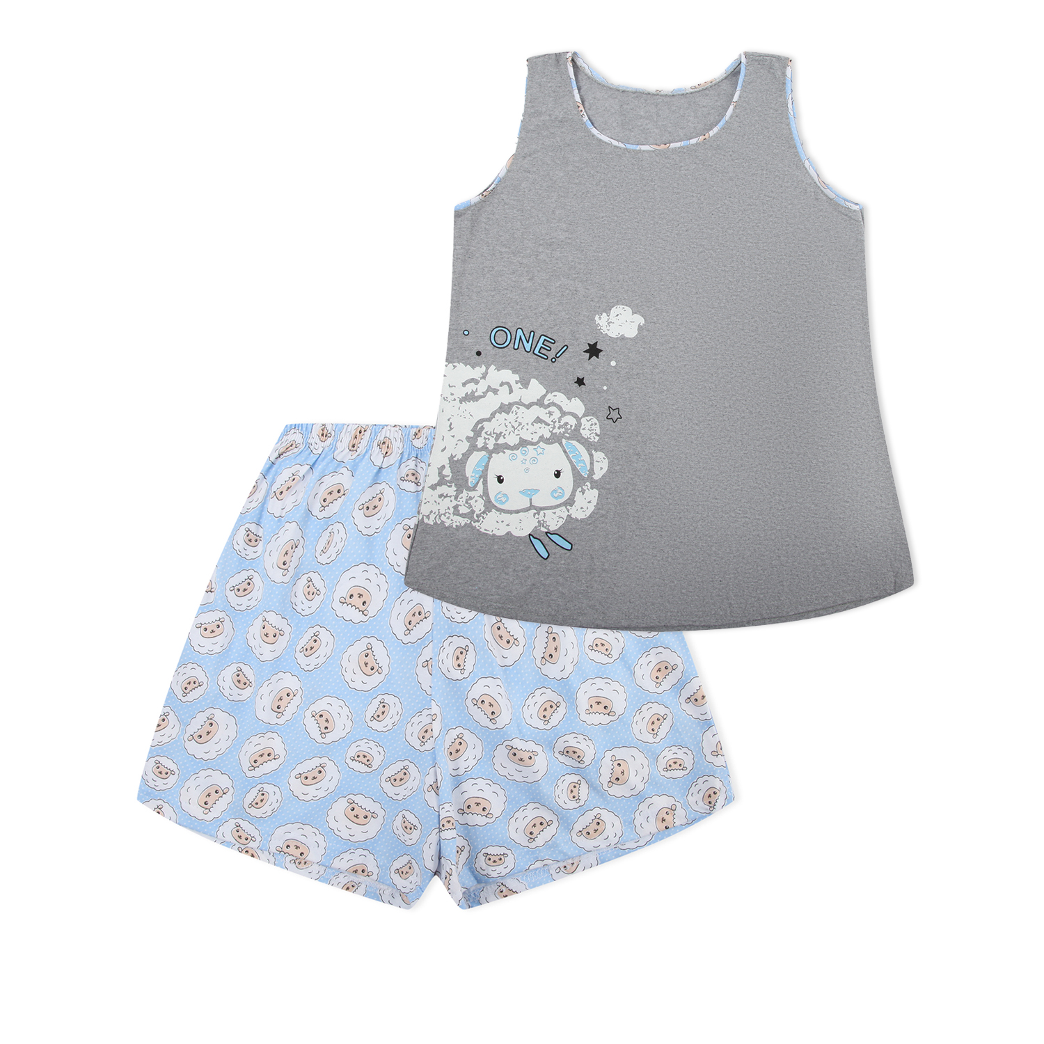 Комплект Fest П56504К серый/голубой - фото 5