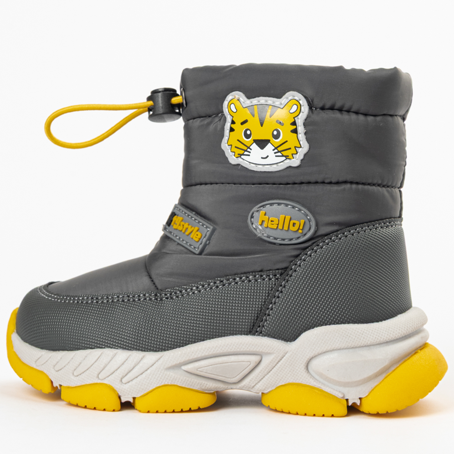 Дутики TikkaGo 6Y14_23001-2_grey-yellow - фото 8