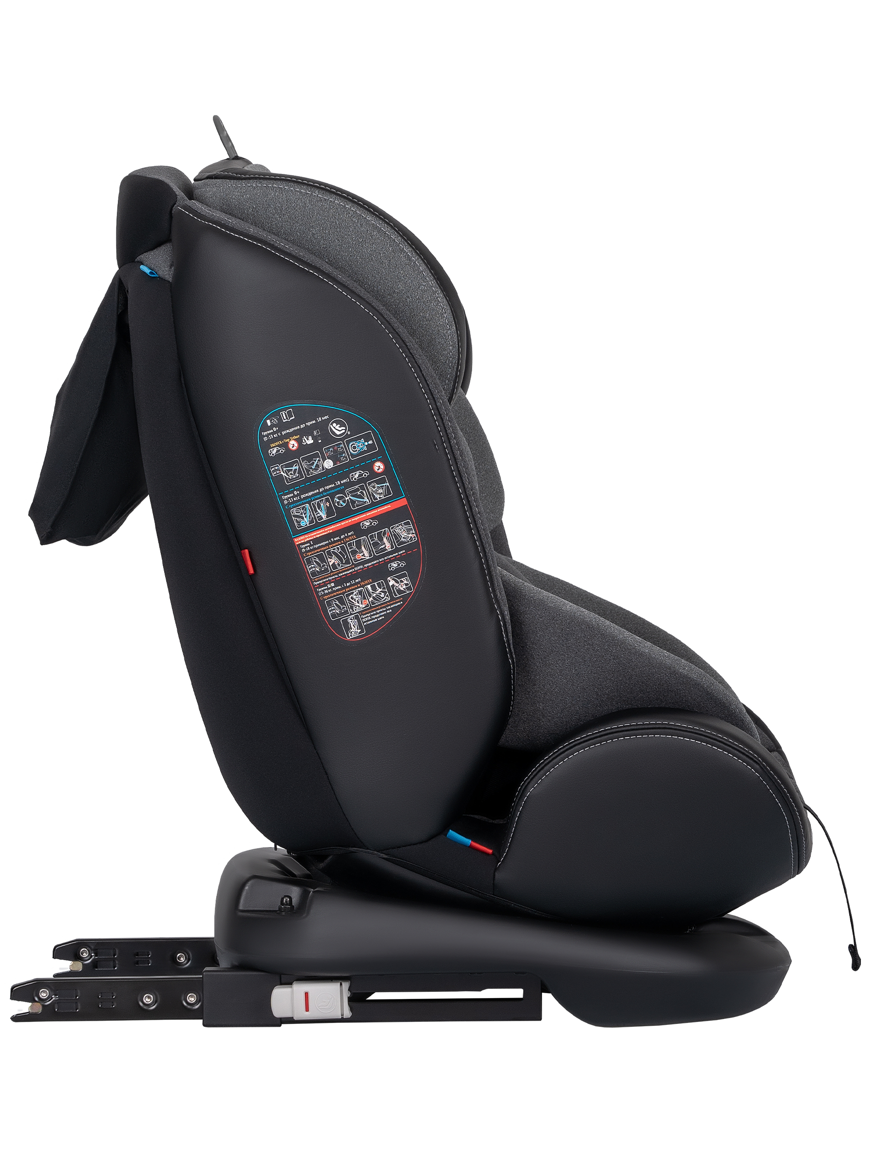 Автокресло Indigo Aero, серый Isofix 0+/1/2/3 (0-36 кг) - фото 6