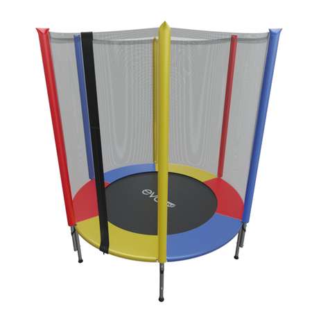 Батут каркасный evo jump EVO jump color 4,5ft с внешней сеткой 140 см