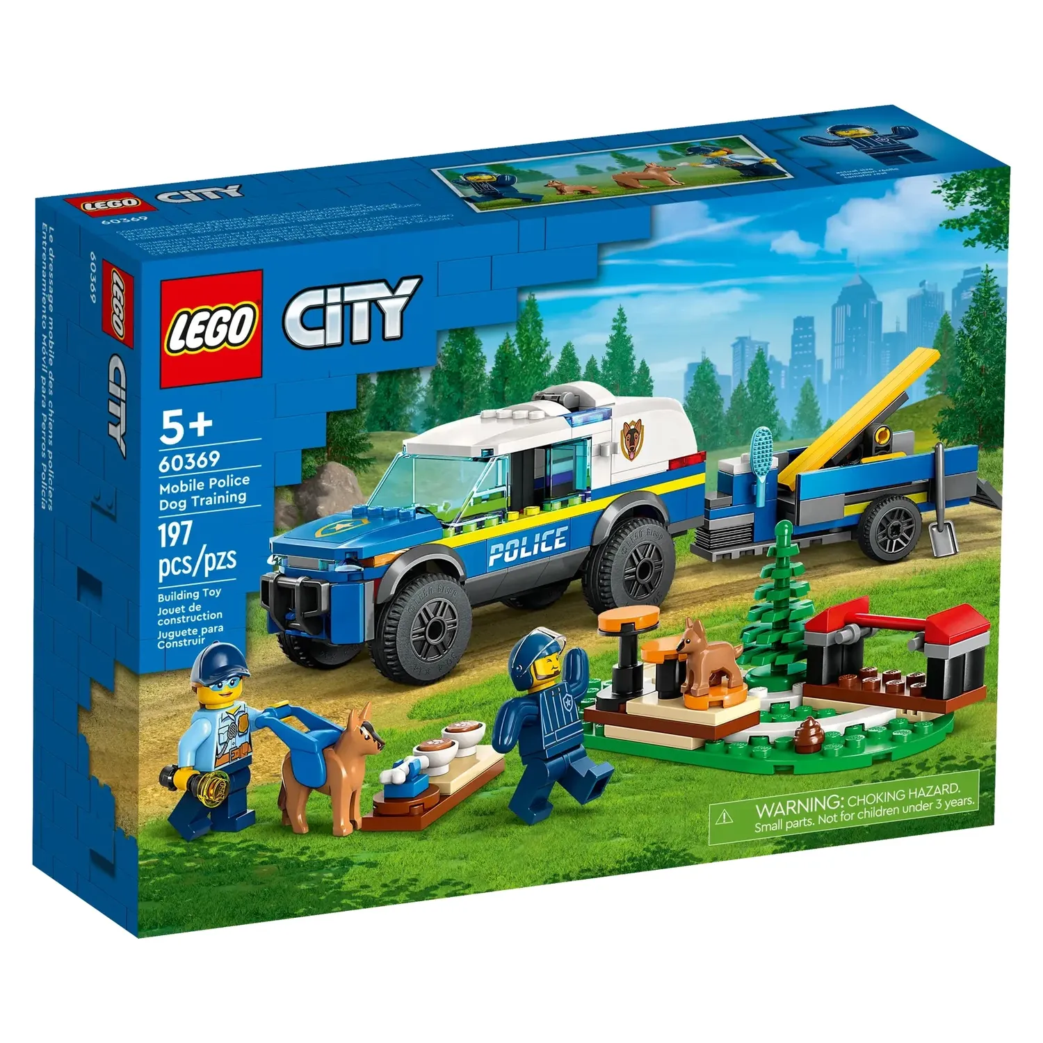 Изображение товара Конструктор LEGO City 60369 для тренировки полицейских собак 197 деталей Изображение товара Конструктор LEGO City 60369 для тренировки полицейских собак 197 деталей