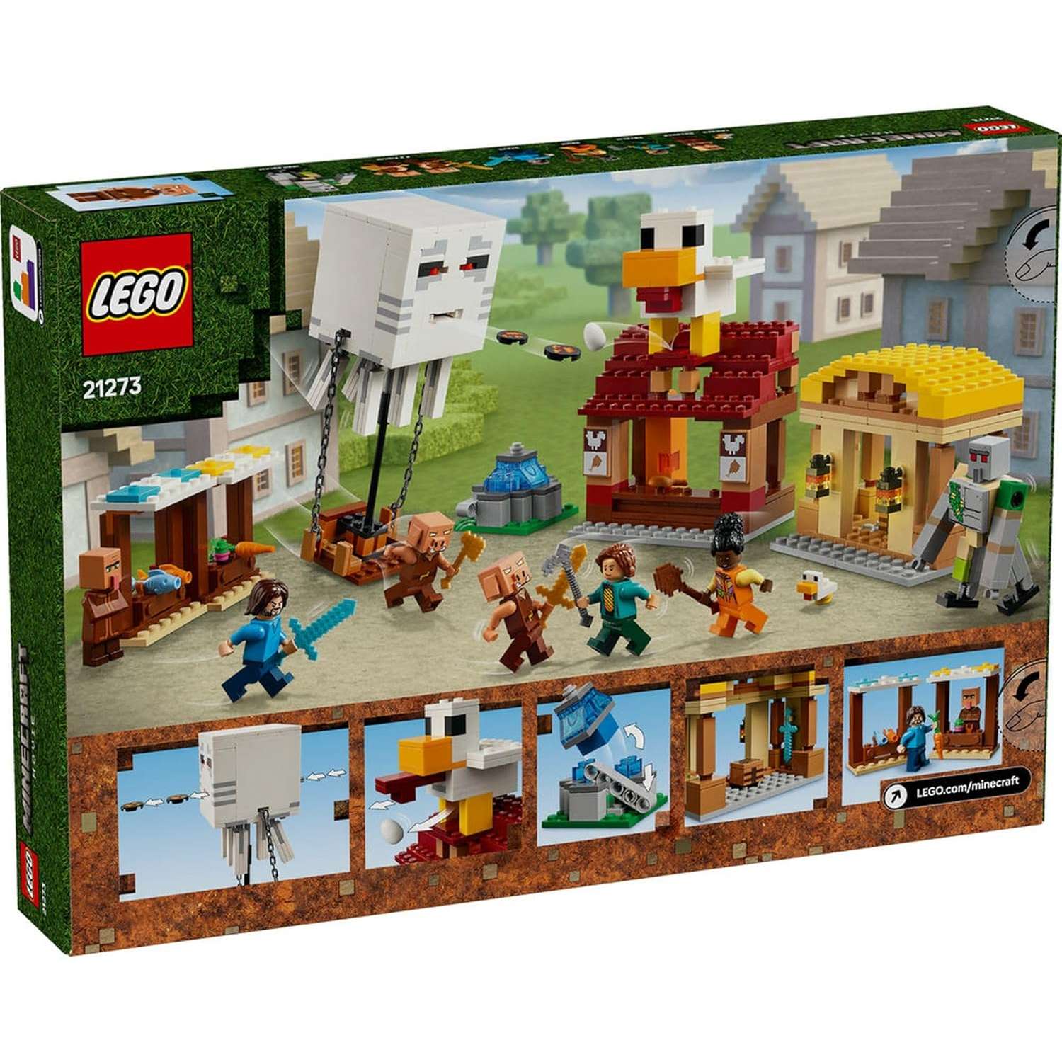 Конструктор LEGO Minecraft Нападение на деревню 555 дет. - фото 7