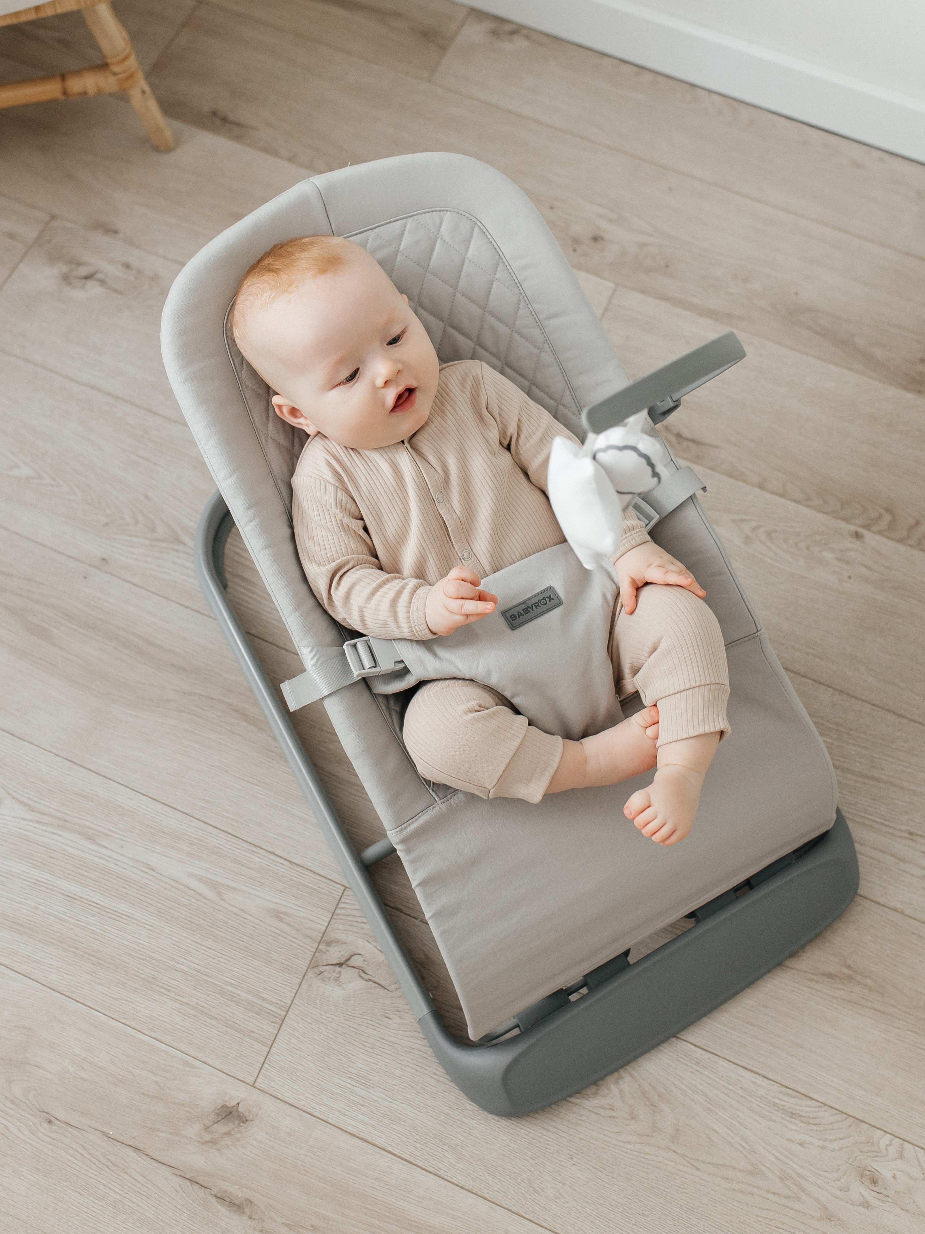 Шезлонг BabyRox Comfort серый - фото 5