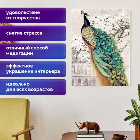 Алмазная мозаика Остров Сокровищ Павлин