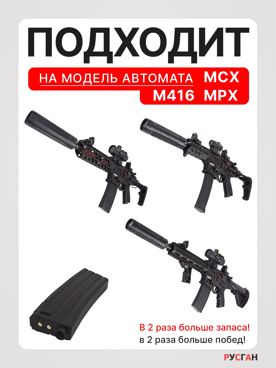 Комплектующее для игрушечного оружия RUSHGAN Магазин к автомату MCX - фото 3