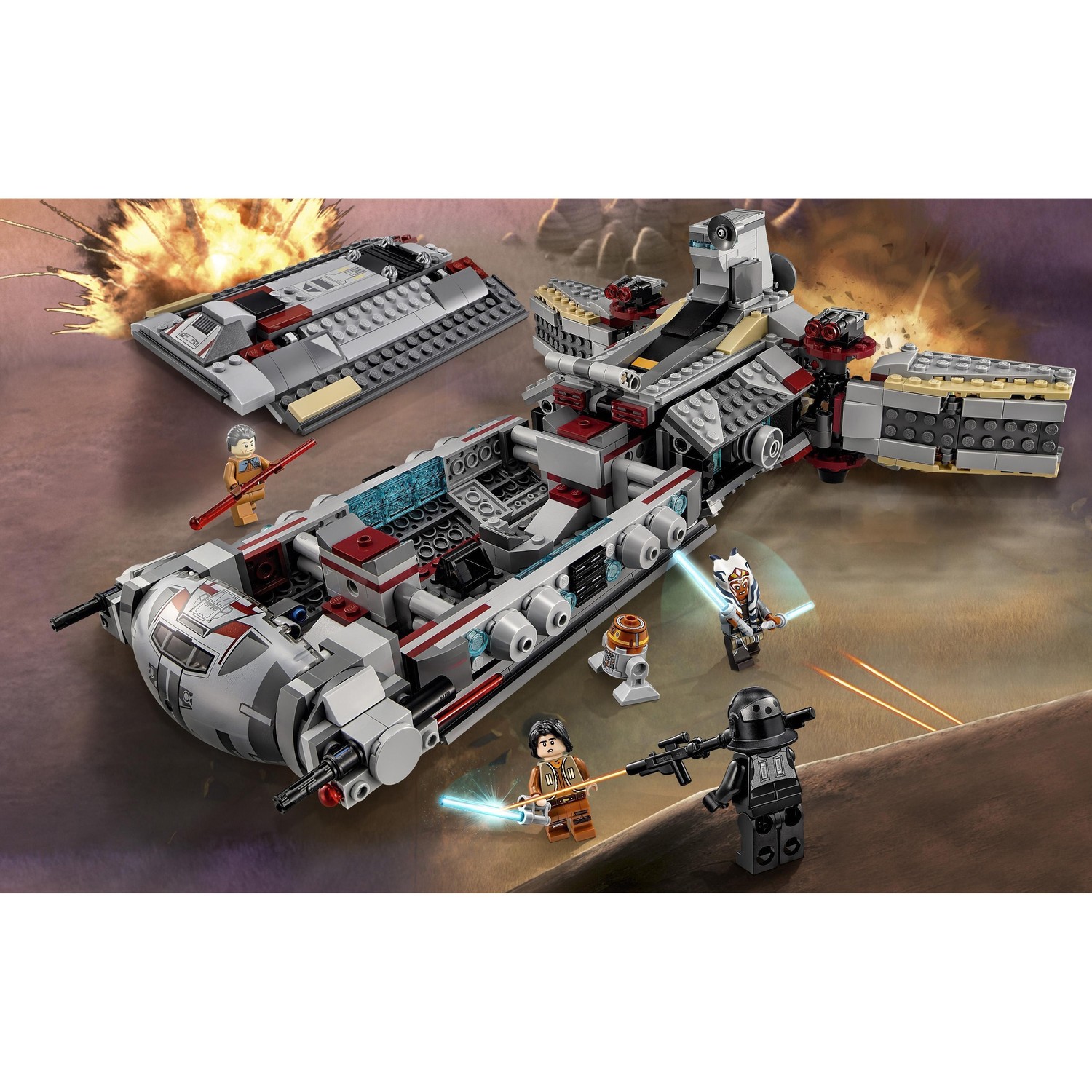 Конструктор LEGO Star Wars Боевой фрегат Повстанцев блочный - фото 4