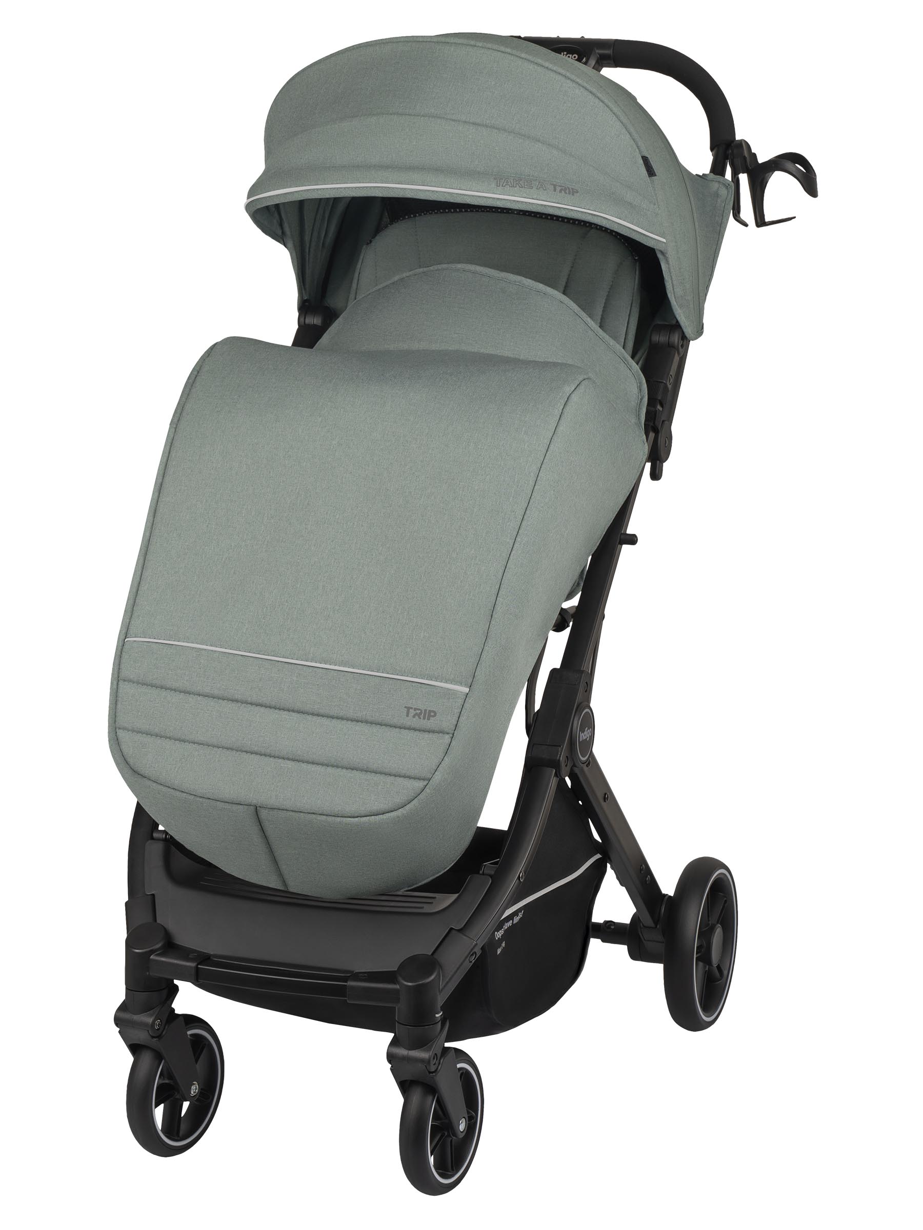 Коляска прогулочная Indigo Trip для путешествий зеленый - фото 11