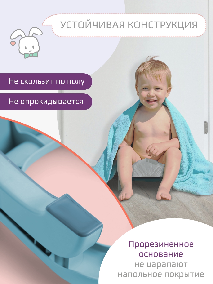 Накладка на унитаз KidWick Square Дорожный голубой - фото 10