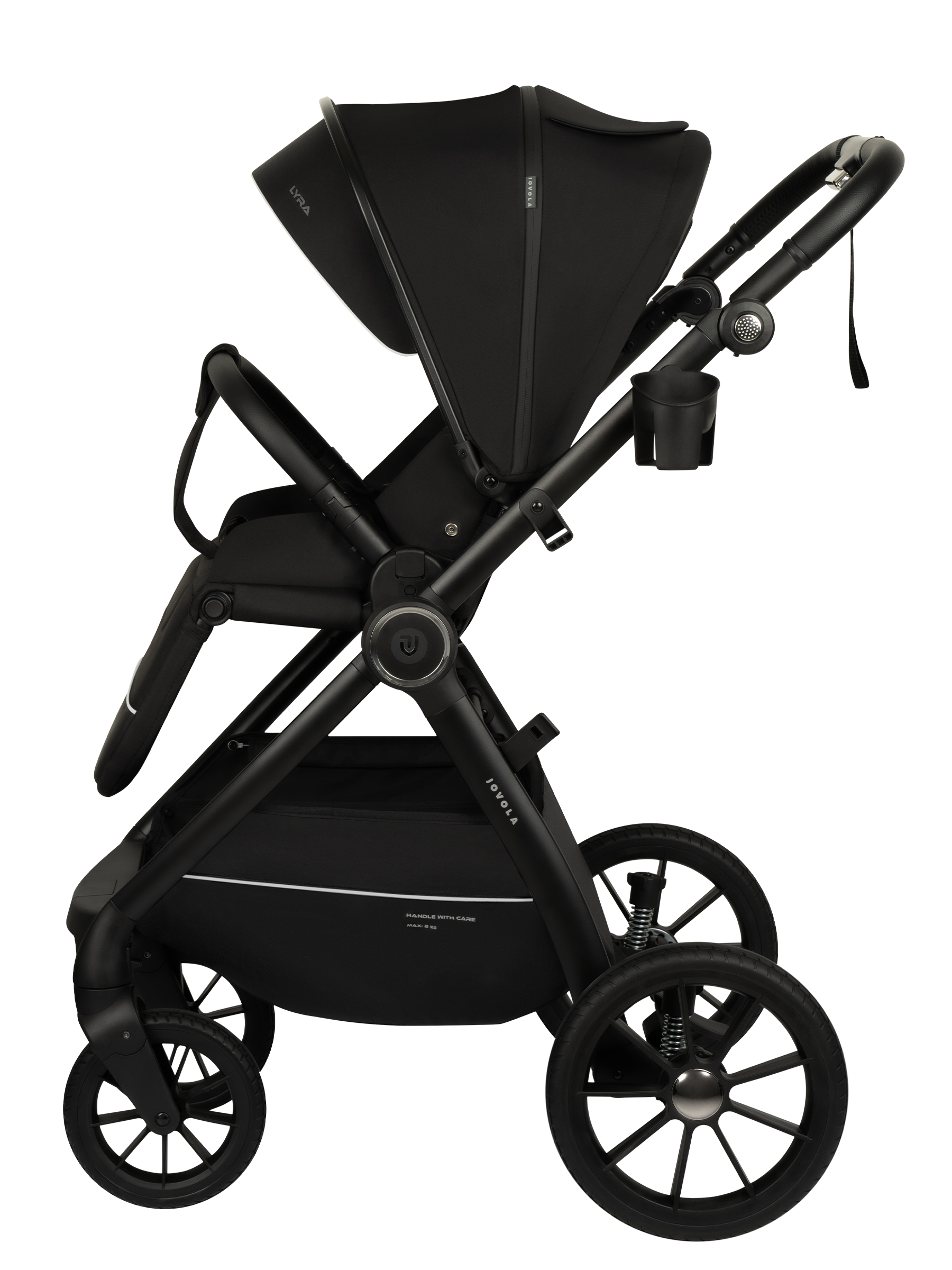 Коляска прогулочная JOVOLA LYRA черный - фото 24