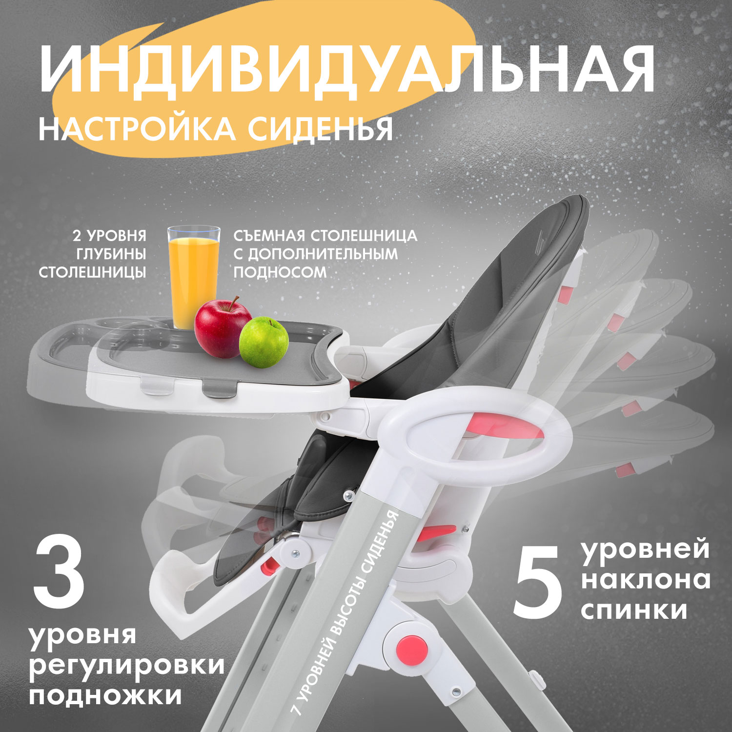Стульчик для кормления Nuovita Futuro Bianco 2 в 1 - фото 3