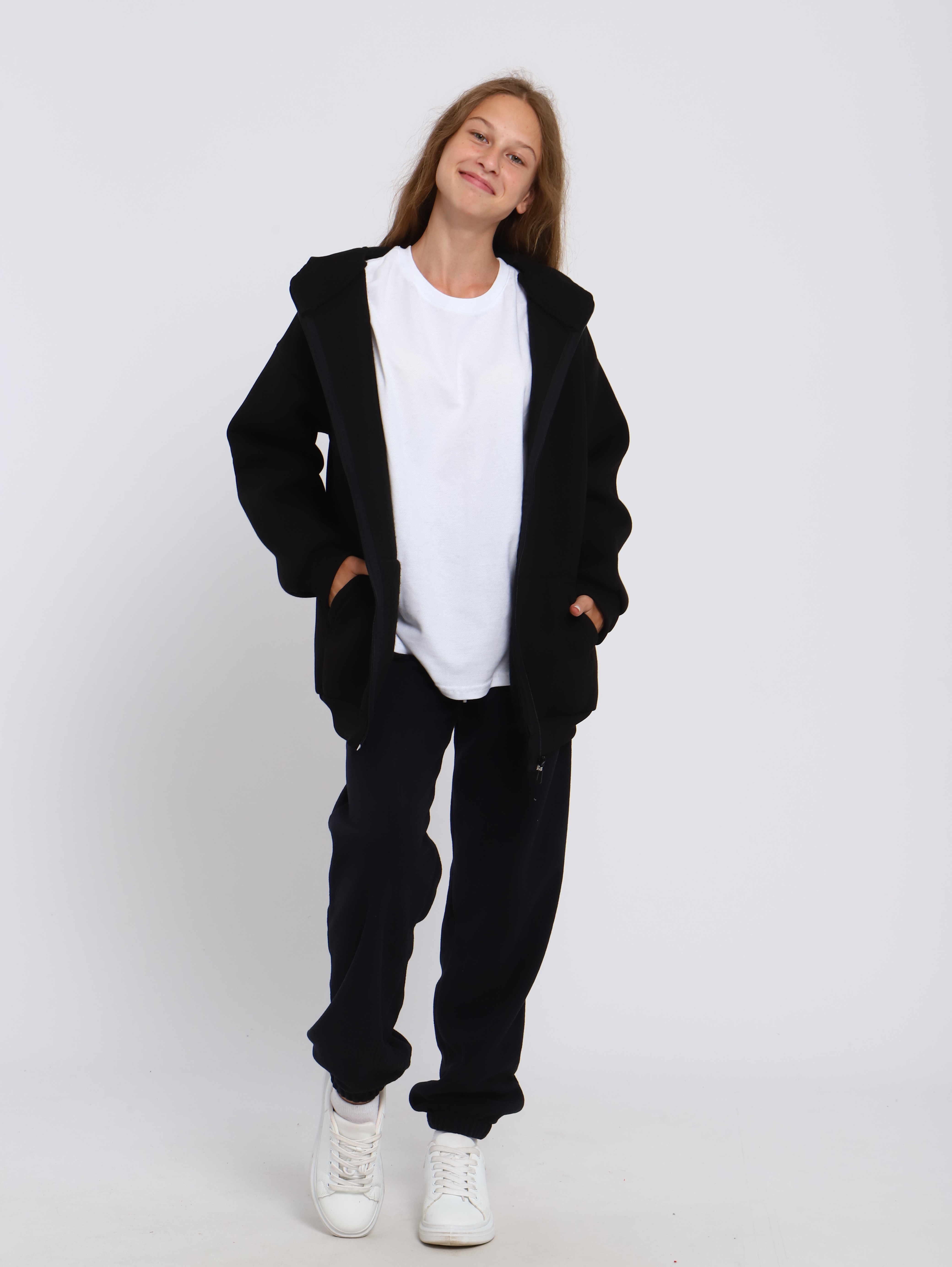 Толстовка ЛАДОШКИ Толстовка Арктика черный - фото 8