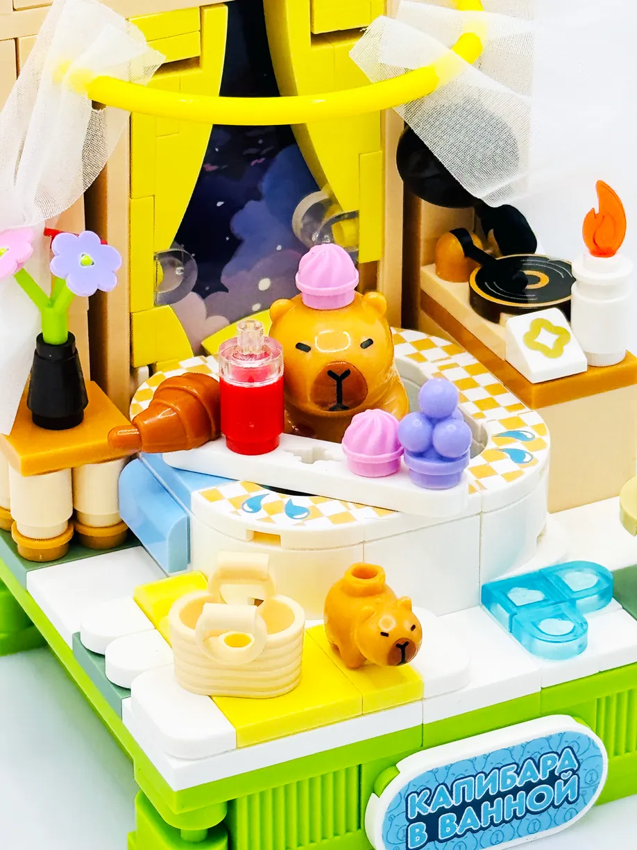 Конструктор Cubion Капибара в ванной 236 дет. - фото 8