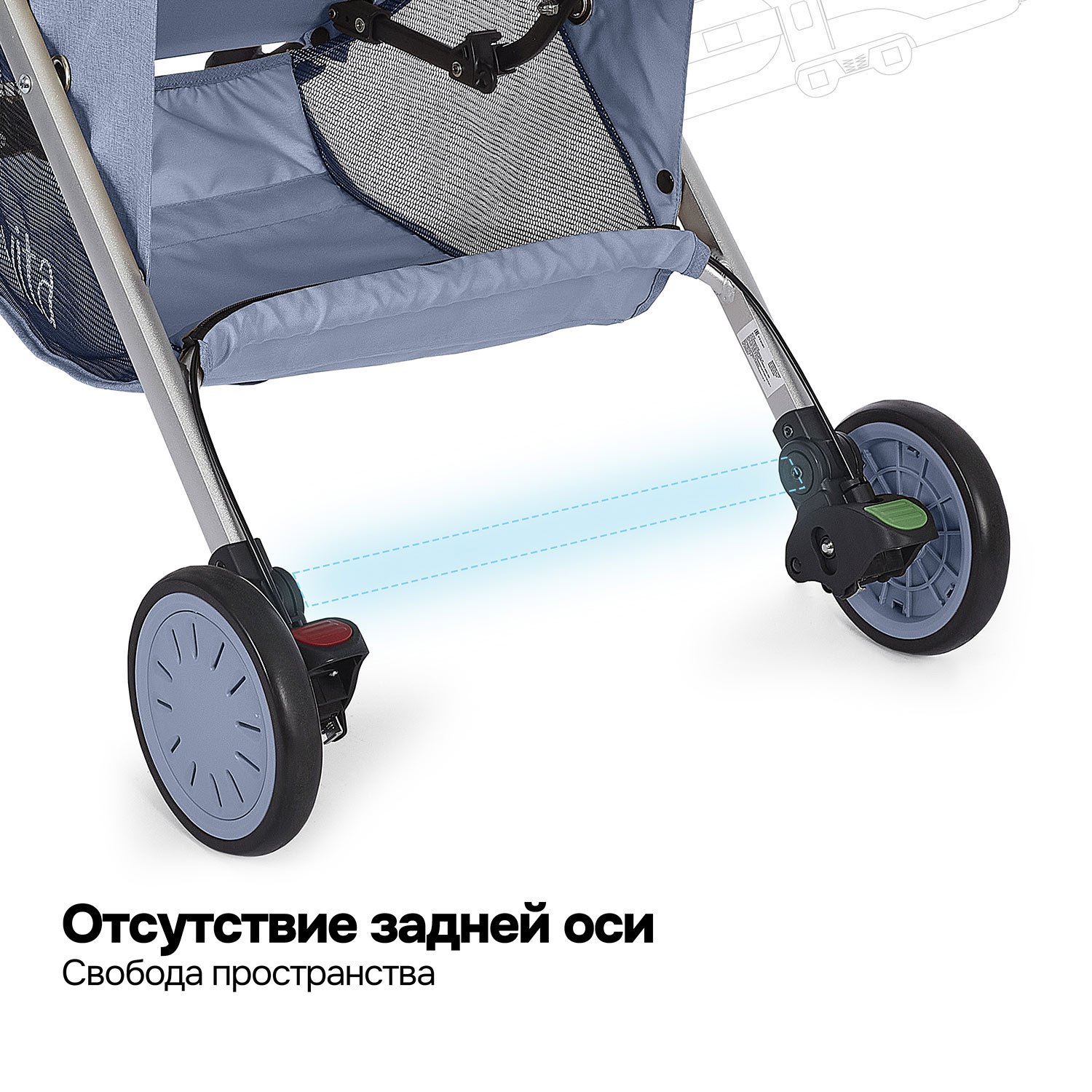 Коляска прогулочная Nuovita Giro Lux синий - фото 18
