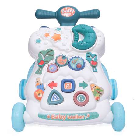 Ходунки-каталка BabyCare Spider развивающие бирюзовые