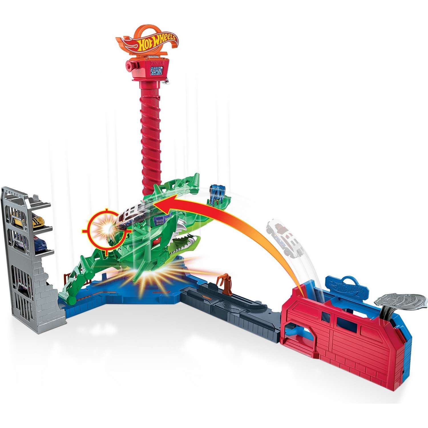 Трек Hot Wheels Воздушная атака дракона с пусковой установкой GJL13 - фото 7