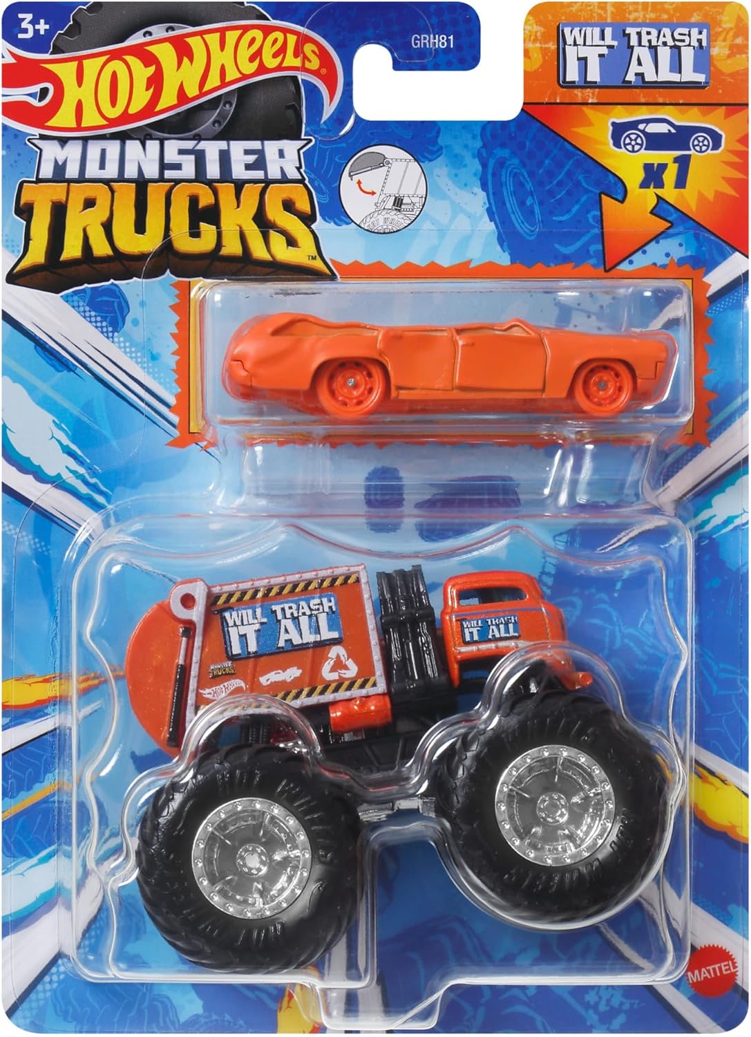 Монстр-трак Hot Wheels Will Trash It All 1:64 GRH81 - фото 1