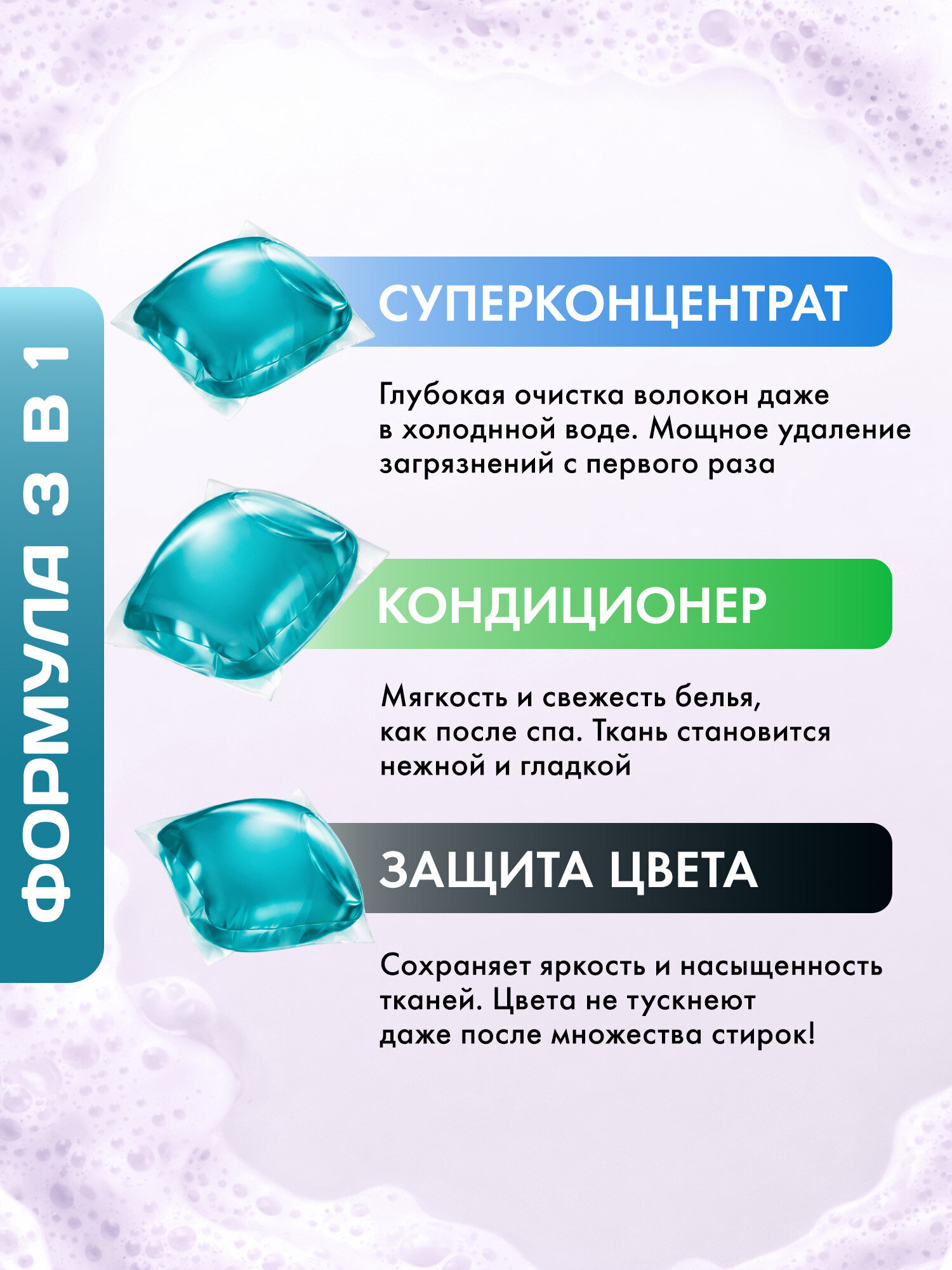 Капсулы для стирки Perklin Океан 0.88 кг 110 шт. - фото 2