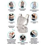 Эргорюкзак Chicco для малышей от 0 мес 3 в 1 бежевый